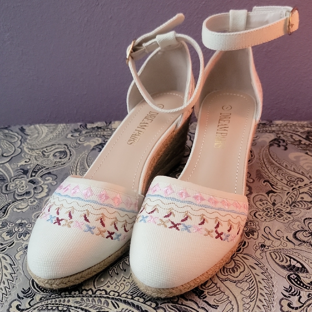 Off-white Embroidered Espadrilles - **Brand New**